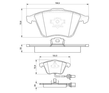 Комплект спирачни накладки BOSCH за AUDI A6 Avant (4F5, C6) от 2005 до 2011