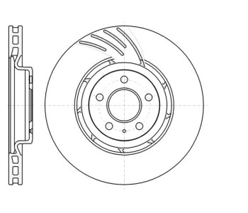 Спирачен диск вентилиран Ø345mm за AUDI Q5 (8R) от 2008 до 2012