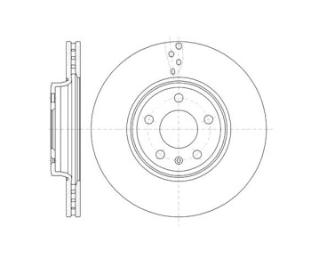 Спирачен диск вентилиран Ø314mm за AUDI A4 (8K2, B8) от 2007 до 2012