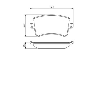 Комплект спирачни накладки BOSCH за AUDI A4 Allroad (8KH, B8) от 2012 до 2015
