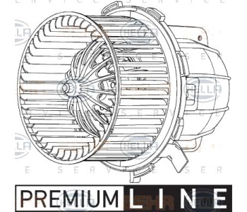 Вентилатор вътрешно пространство HELLA 8EW 351 040-251 за AUDI A5 купе (8T3) от 2007 до 2017