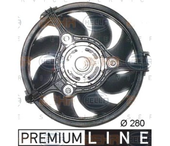 Вентилатор, охлаждане на двигателя HELLA 8EW 351 044-131 за AUDI A6 (4B2, C5) от 1997 до 2005