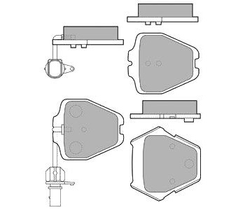 Комплект спирачни накладки DELPHI за AUDI A6 (4B2, C5) от 1997 до 2005
