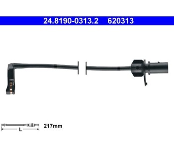 Индикатор, износване на накладките ATE за AUDI A7 Sportback (4GA, 4GF) от 2010 до 2018