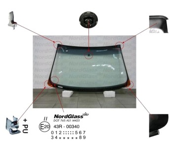 Челно стъкло NordGlass за AUDI A6 Avant (4B5, C5) от 1997 до 2005