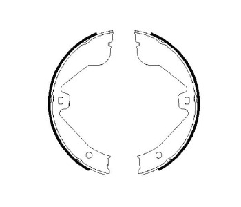 Комплект спирачни челюсти, ръчна спирачка BOSCH за LAND ROVER RANGE ROVER III (L322) от 2002 до 2012