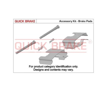 Комплект принадлежности дискови накладки QUICK BRAKE за AUDI Q7 (4L) от 2009 до 2015