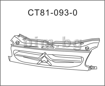 Решетка предна -99 за CITROEN BERLINGO (M) товарен от 1996 до 2011