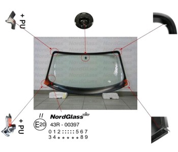 Челно стъкло NordGlass за AUDI TT (8J3) от 2006 до 2014