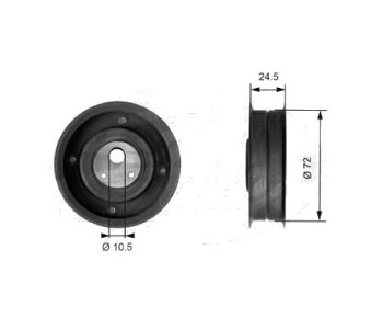 Обтяжна ролка, ангренаж GATES T41079 за AUDI 80 купе (89, 8B) от 1988 до 1996