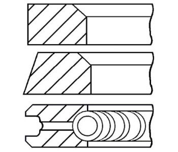 Комплект сегменти (+0.00mm) GOETZE за VOLVO 240 (P245) комби от 1974 до 1993