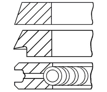 Комплект сегменти (+0,50mm) GOETZE за AUDI 90 (89, 89Q, 8A, B3) от 1987 до 1991