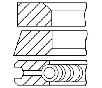 Комплект сегменти (+1,00mm) GOETZE за AUDI 80 (81, 85, B2) от 1984 до 1986