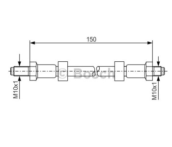 Спирачен маркуч BOSCH за AUDI 100 (44, 44Q, C3) от 1982 до 1991