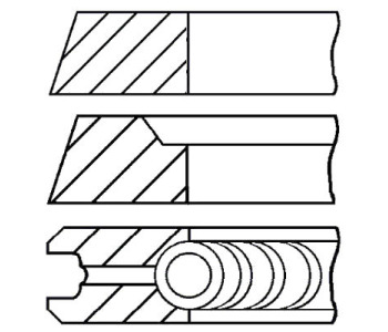 Комплект сегменти (+0,50mm) GOETZE за AUDI 200 (44, 44Q, C3) от 1983 до 1991