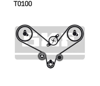 Комплект ангренажен ремък SKF VKMA 01200 за AUDI A6 (4A, C4) от 1994 до 1997