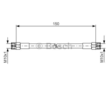 Спирачен маркуч BOSCH за AUDI 90 (89, 89Q, 8A, B3) от 1987 до 1991
