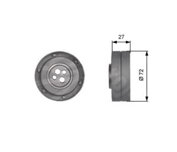 Обтяжна ролка, ангренаж GATES T41217 за AUDI 80 купе (89, 8B) от 1988 до 1996
