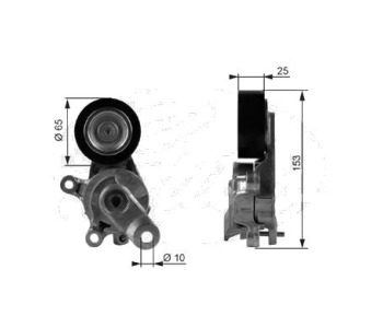 Обтящна ролка, пистов ремък GATES T38209 за SEAT ALTEA XL (5P5, 5P8) от 2006 до 2015