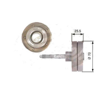 Паразитна/ водеща ролка, пистов ремък GATES T36382 за AUDI A1 (8X1, 8XK) от 2010 до 2018