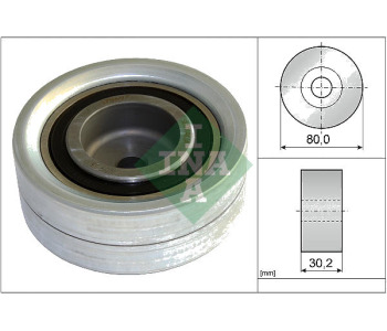 Паразитна/ водеща ролка, зъбен ремък INA 532 0582 10 за AUDI A3 кабриолет (8P7) от 2008 до 2013