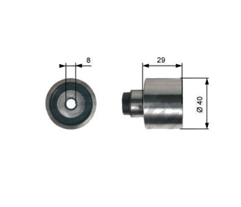 Паразитна/ водеща ролка, зъбен ремък GATES T42309 за AUDI A3 Sportback (8PA) от 2004 до 2015