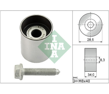 Паразитна/ водеща ролка, зъбен ремък INA 532 0197 10 за SKODA FABIA I (6Y5) комби от 2000 до 2007