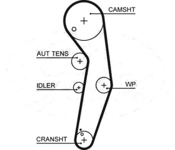 Ангренажен ремък GATES 5569XS за VOLKSWAGEN GOLF IV (1J5) комби от 1999 до 2006