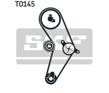 Комплект ангренажен ремък SKF VKMA 01113 за VOLKSWAGEN TRANSPORTER V (7HB, 7HJ, 7EB, 7EJ, 7EF, 7EG, 7HF, 7E) пътнически от 2003 до 2015