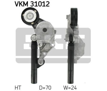 Обтящна ролка, пистов ремък SKF VKM 31012 за VOLKSWAGEN GOLF IV (1J1) от 1997 до 2005