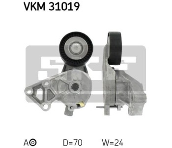 Обтящна ролка, пистов ремък SKF VKM 31019 за VOLKSWAGEN GOLF IV (1J1) от 1997 до 2005