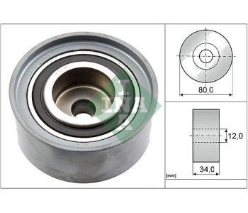Паразитна/ водеща ролка, зъбен ремък INA 532 0527 10 за VOLKSWAGEN PASSAT B6 (3C2) седан от 2005 до 2010