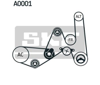 Комплект пистов ремък SKF VKMA 31051 за VOLKSWAGEN PASSAT B5 (3B5) комби от 1997 до 2000