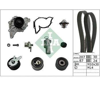 К-кт ангренажен ремък водна помпа INA за AUDI A4 (8E2, B6) от 2000 до 2004