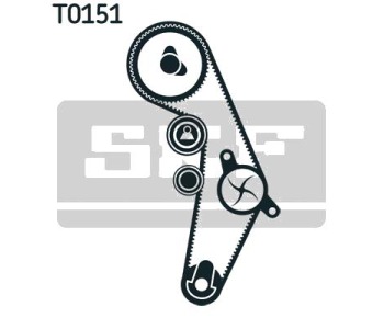 К-кт ангренажен ремък водна помпа SKF за AUDI A6 (4B2, C5) от 1997 до 2005