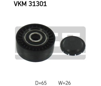 Паразитна/ водеща ролка, пистов ремък SKF VKM 31301 за AUDI A6 Avant (4F5, C6) от 2005 до 2011