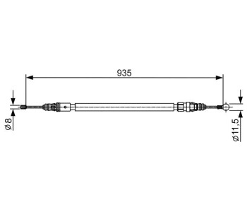 Жило ръчна спирачка BOSCH за CITROEN DS5 от 2011 до 2015
