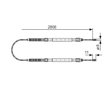 Жило ръчна спирачка BOSCH за CITROEN JUMPER I (230) платформа от 1994 до 2002
