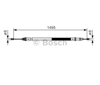 Жило ръчна спирачка BOSCH за PEUGEOT EXPERT платформа от 2007