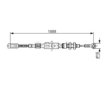 Жило ръчна спирачка BOSCH за PEUGEOT J5 (290L) платформа от 1990 до 1994
