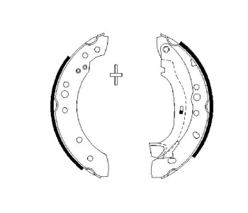 Комплект спирачни челюсти BOSCH за CITROEN C3 I (FC) от 2002 до 2009