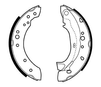 Комплект спирачни челюсти DELPHI за CITROEN C2 (JM) от 2003 до 2009
