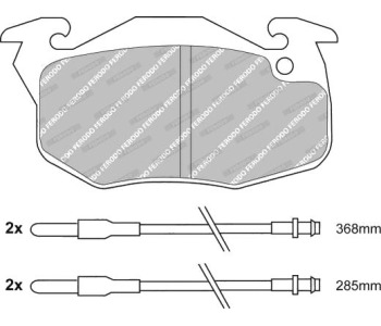 Комплект спирачни накладки FERODO SL (Target) за CITROEN C15 комби от 1987 до 2000