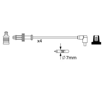 Комплект запалителни кабели BOSCH за CITROEN C15 (VD) от 1984 до 2005