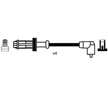 Комплект запалителни кабели NGK за PEUGEOT 306 (7B, N3, N5) седан от 1993 до 2003