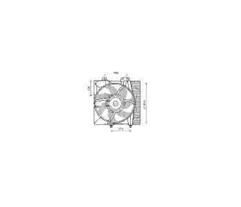 Вентилатор охлаждане на двигателя P.R.C за PEUGEOT 301 от 2012
