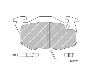 Комплект спирачни накладки FERODO THERMO QUIET за RENAULT RAPID (F40_, G40_) товарен от 1985 до 2001