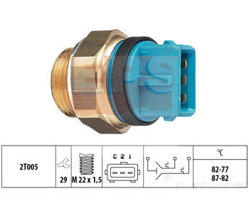 Термошалтер, вентилатор на радиатора EPS 1.850.630 за PEUGEOT 205 II (20A/C) от 1987 до 1998