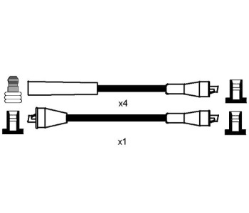 Комплект запалителни кабели NGK за OPEL SENATOR A (29_) от 1978 до 1987