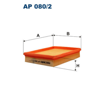 Въздушен филтър FILTRON AP 080/2 за PEUGEOT 206 (2A/C) хечбек от 1998 до 2009